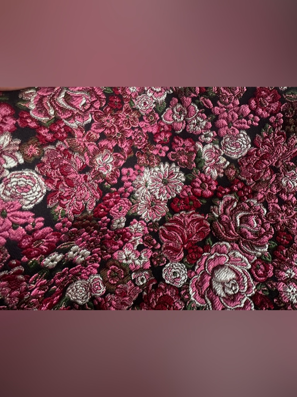 Adam Lippes Floral Brocade Sleeveless Dress Pink Black Size 2 - Picture 3 of 11
